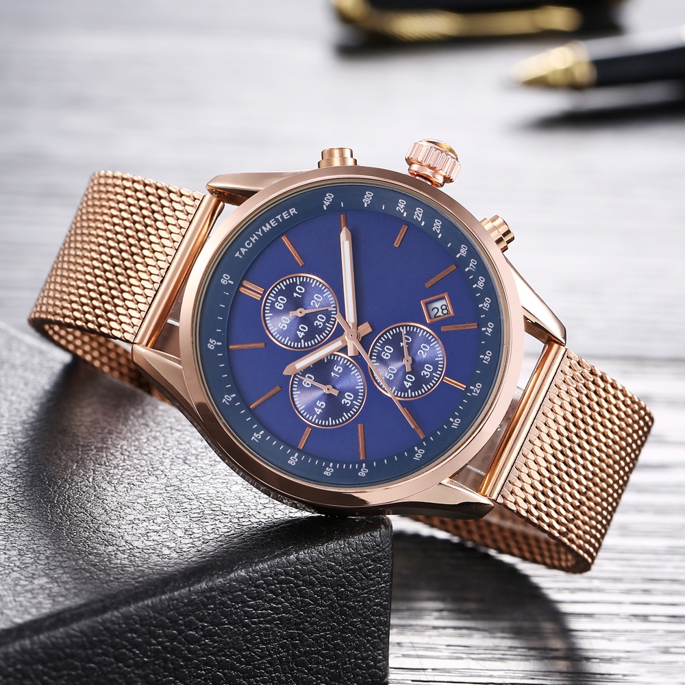 ✅COD Jam Tangan Pria Kuarsa Air Quartz Stainless Steel Watch Analog Keren Tahan Bisnis G41