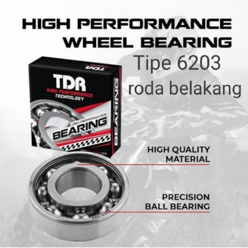 laher bearing roda belakang 6203 motor Honda Yamaha Kawasaki - bearing