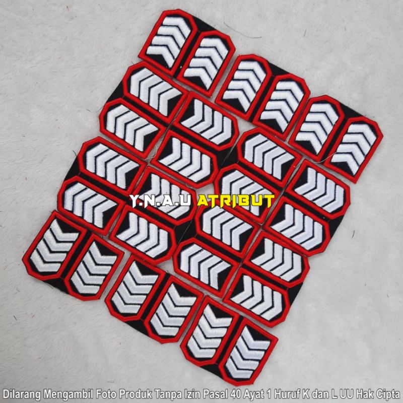 ATRIBUT POLRI / PANGKAT PDL BRIPKA POLRI LIST MERAH EXCLUSIVE