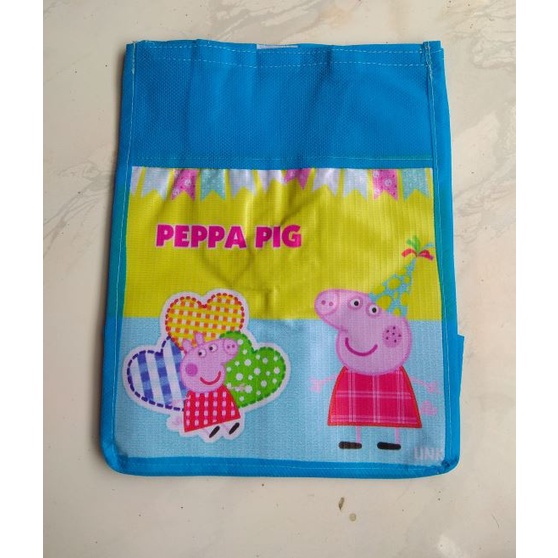 Tas NK Tema Animal Spunbond Goodie Bag Souvenir Ulang Tahun Anak Bingkisan Party Gift Birthday-Pepa Pig