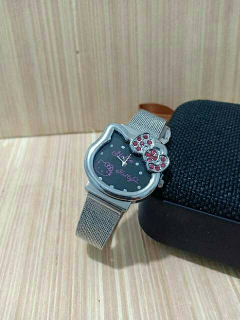 Jam Tangan Anak_Anak Hello Kitty Terbaru Strap Pasir HK-002