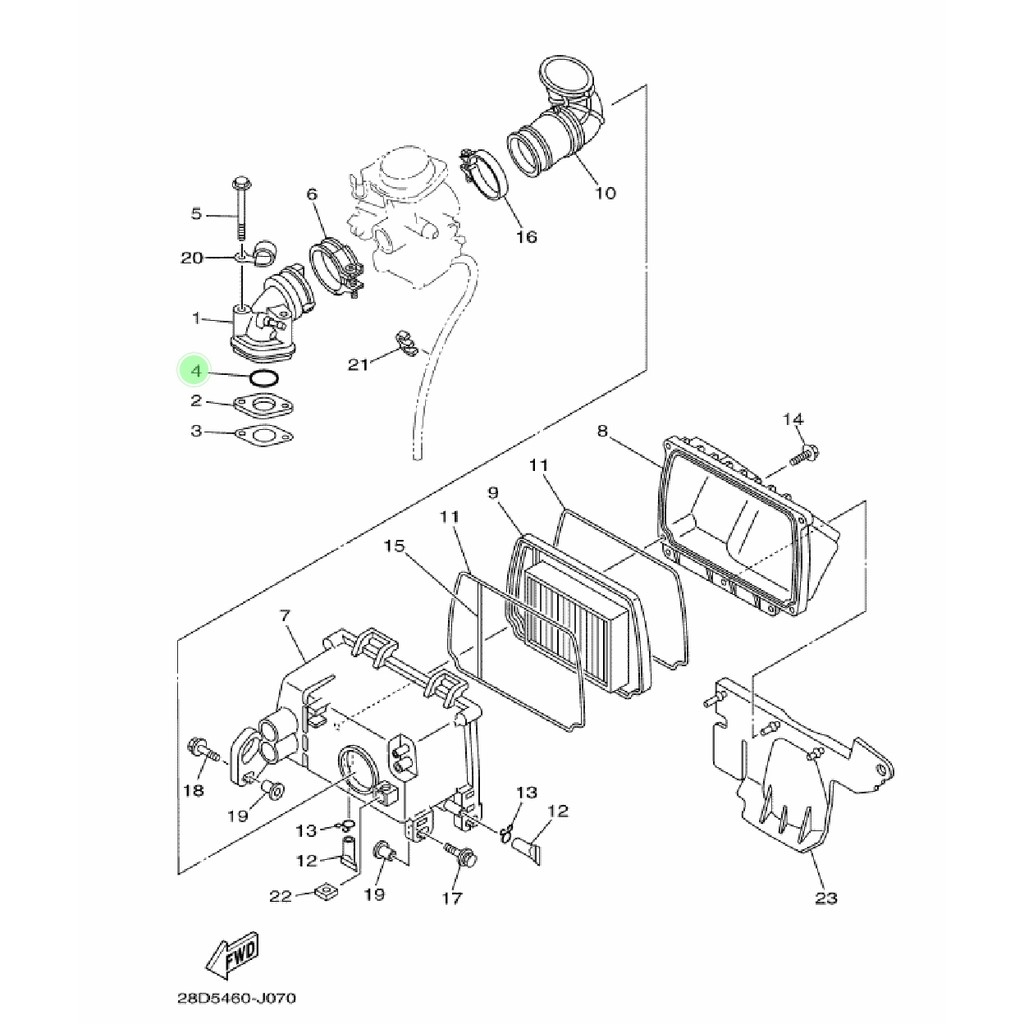 KARET ORING O RING INTAKE INTEK MANIFOLD MANIPUL NOUVO MIO SPORTY SMILE SOUL FINO KARBU ORIGINAL YGP 93210-25803