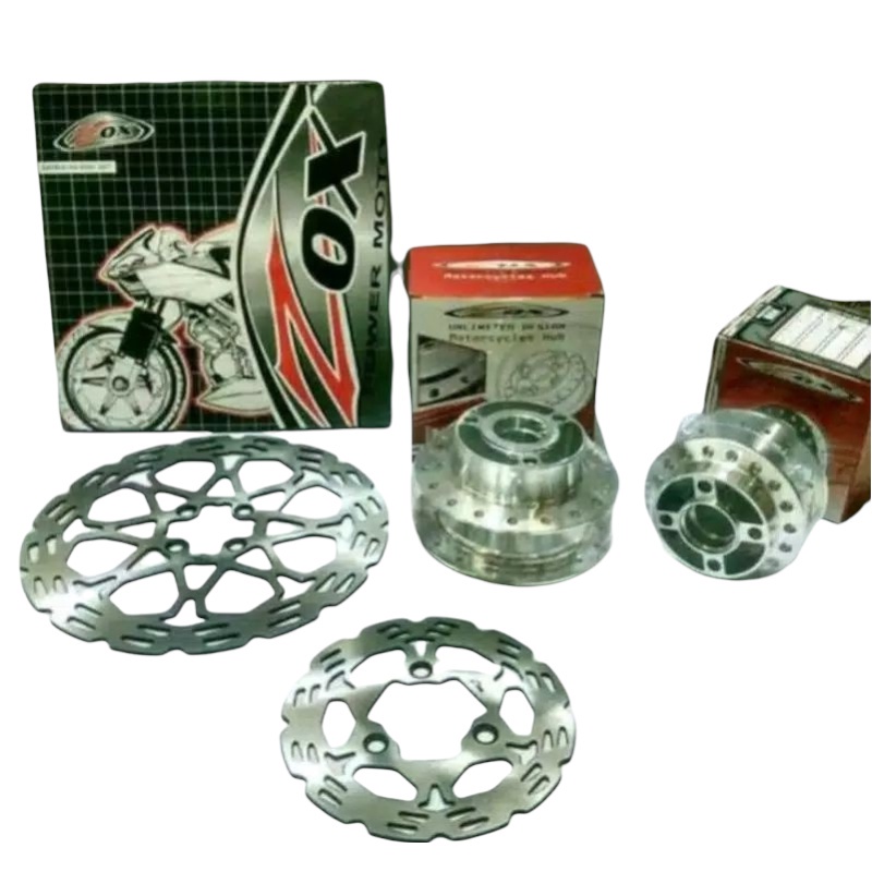 TROMOL SATRIA FU MEREK ZOX CROME SET Depan Belakang + Piringan Satria Fu