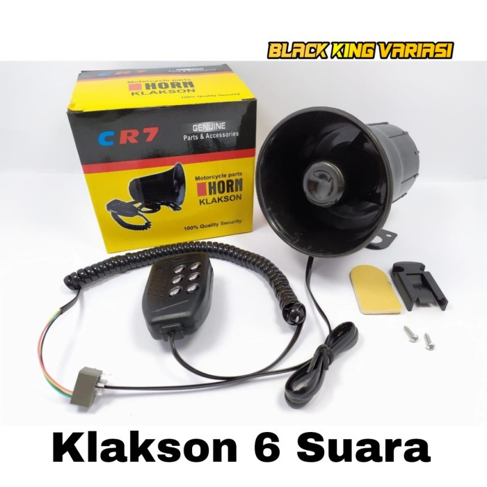 Klakson Toa 6 Suara CR7 Klakson Motor Sirine Motor 6 Suara 12 Volt Klakson Polisi Mic Klakson  6 Suara