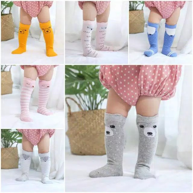 【Happy Baby】0-4 Tahun Kaos Kaki Anak Bayi Panjang Motif Lucu /Socks WZ002