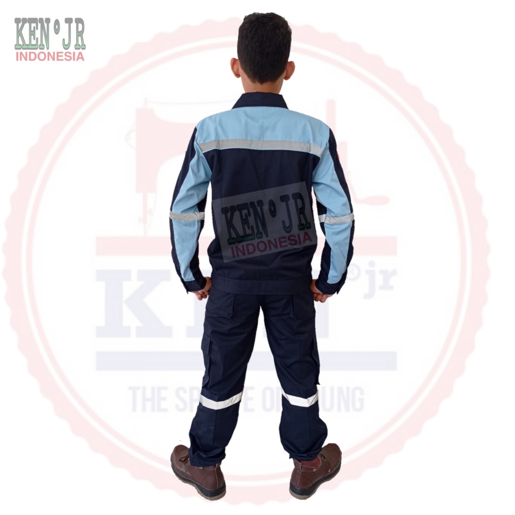 Bagus Uniform - Pakaian Kerja Seragam Proyek Stelan Warna Dongker Tosca