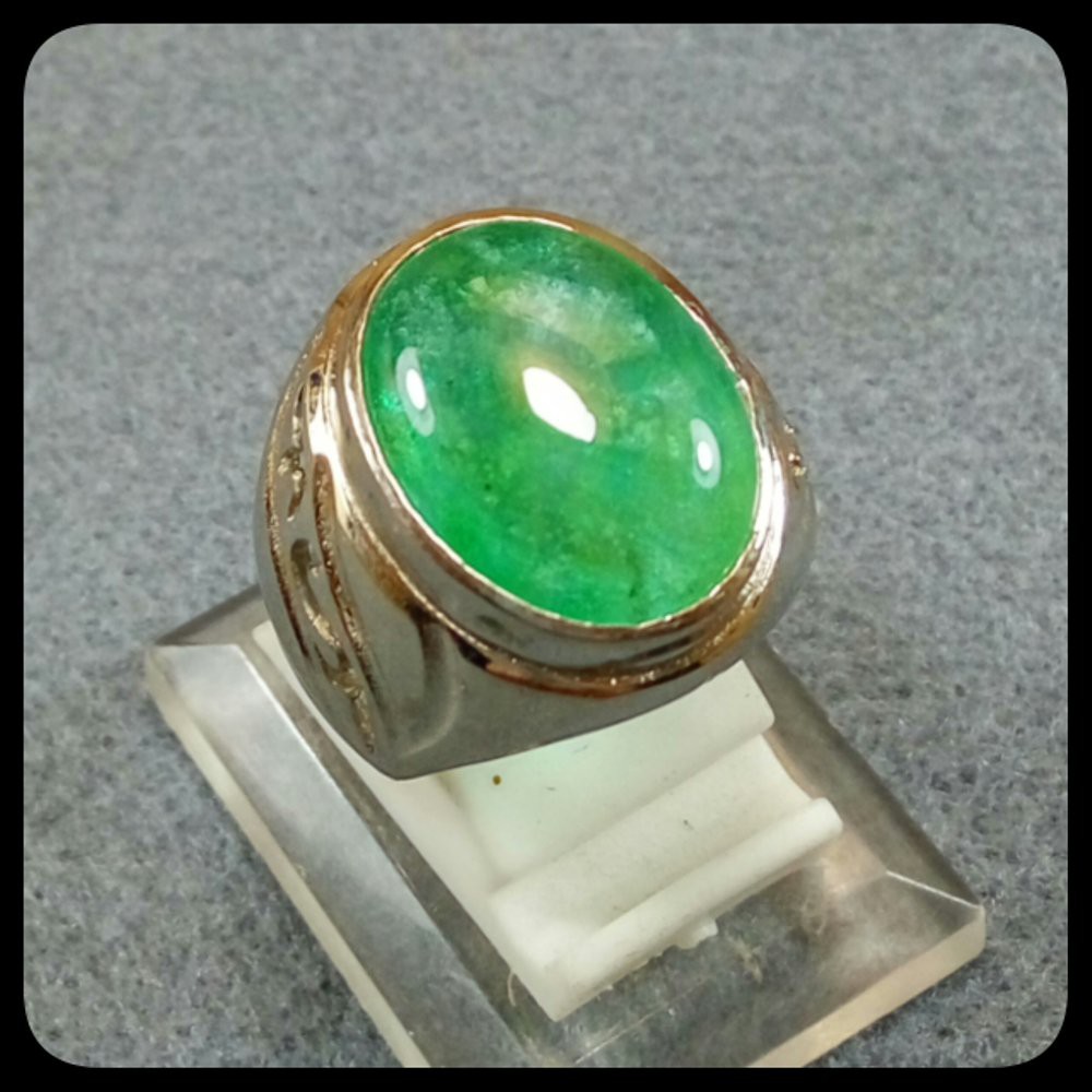 CINCIN BATU AKIK  ZAMRUD TAIWAN RING ISTIMEWA TERMURAH