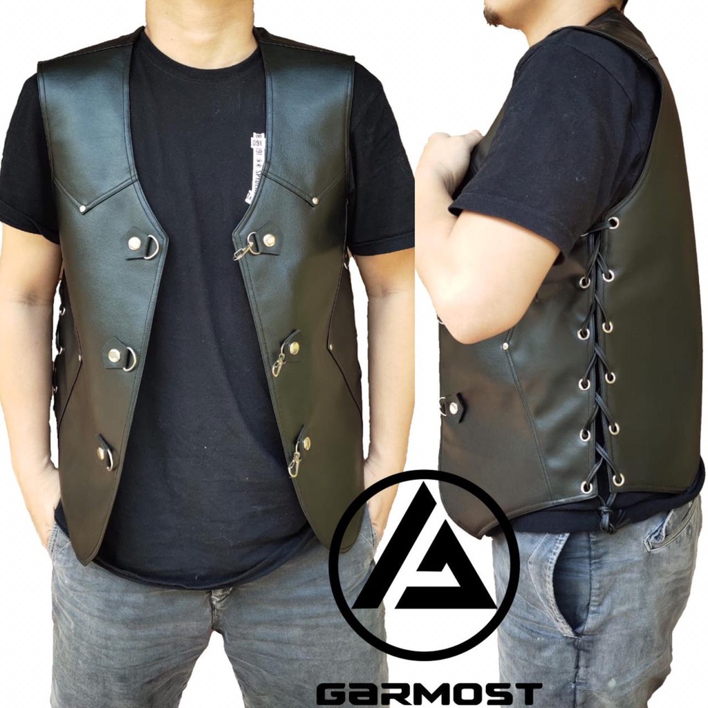 Rompi Semi Kulit/Rompi Motor Touring unisex/Vest Leather Synthetic