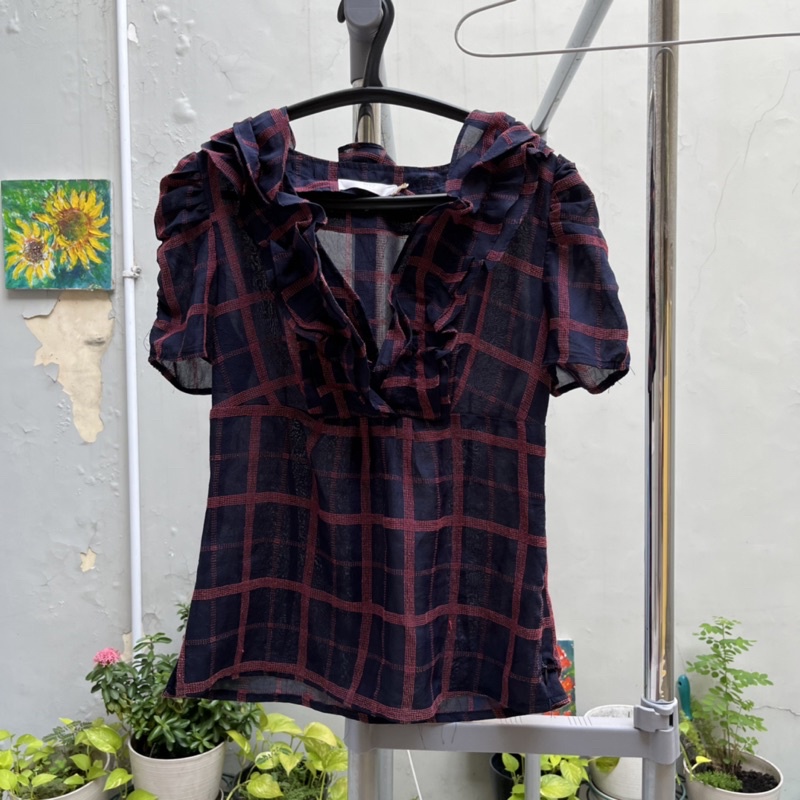 Baju Wanita Atasan Kerja Bergaya Formal Import China Korea Kasual Ruffle