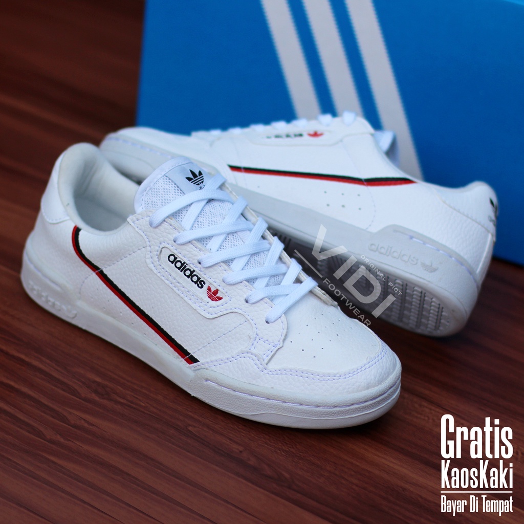 SEPATU ADIDAS CONTINENTAL 80s / 80 Full White / SEPATU PRIA SNEAKERS