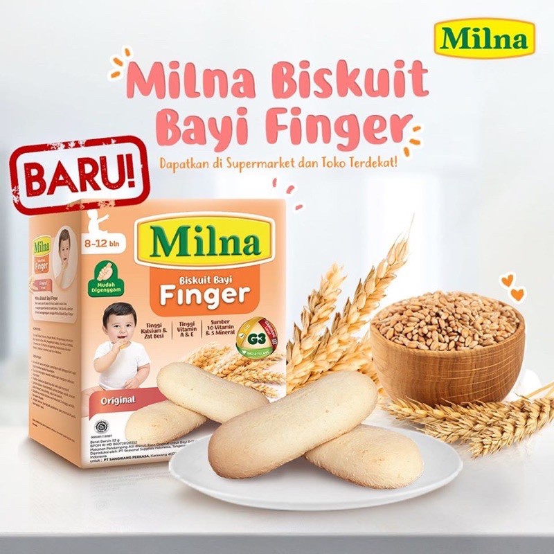 MILNA BISCUIT FINGER 52gr Biskuit Bayi