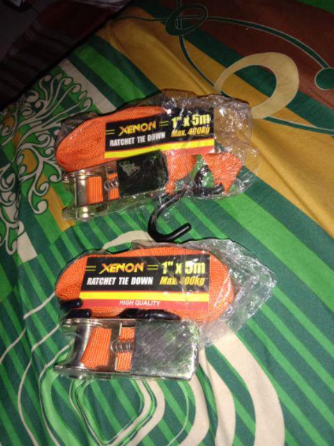 Xenon 400kg Tali Pengikat Barang Motor Ratchet Tie Down Set 1 In X 5 M