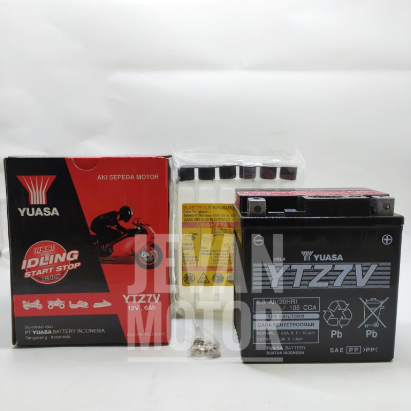 [JEVAN MOTOR] Yuasa Battery YTZ7V / Accu Yuasa YTZ7V / Aki YTZ7V / Aki Kering Motor N-Max