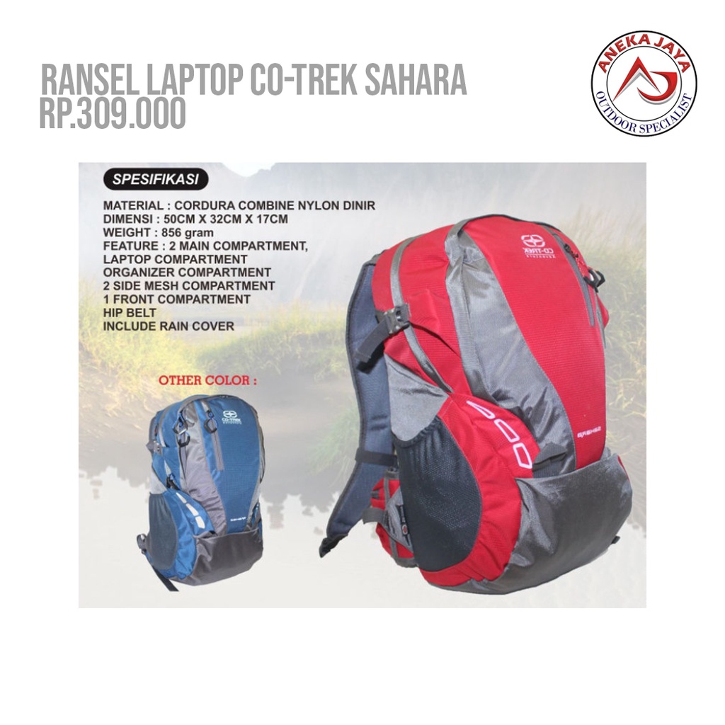 TAS RANSEL LAPTOP CO-TREK SAHARA