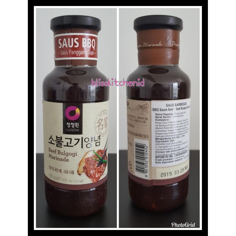 

Bumbu Bulgogi Chung Jung One 500Gr Bermutu