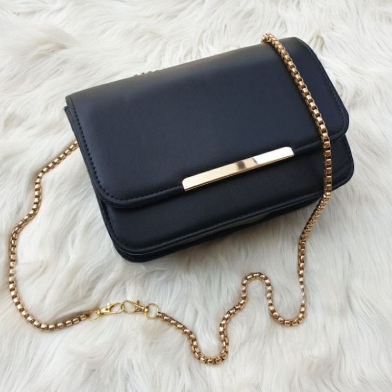 Tas selempang wanita find rante uril gold / fashion wanita