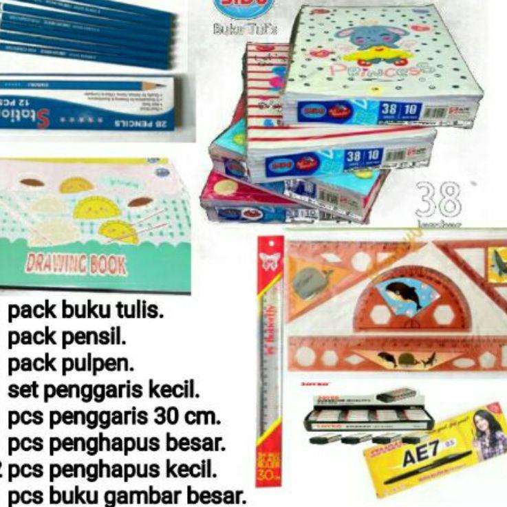 

Menarik.. 8 IN 1 PAKET PERLENGKAPAN BUKU SEKOLAH / ALAT TULIS SEKOLAH MURAH