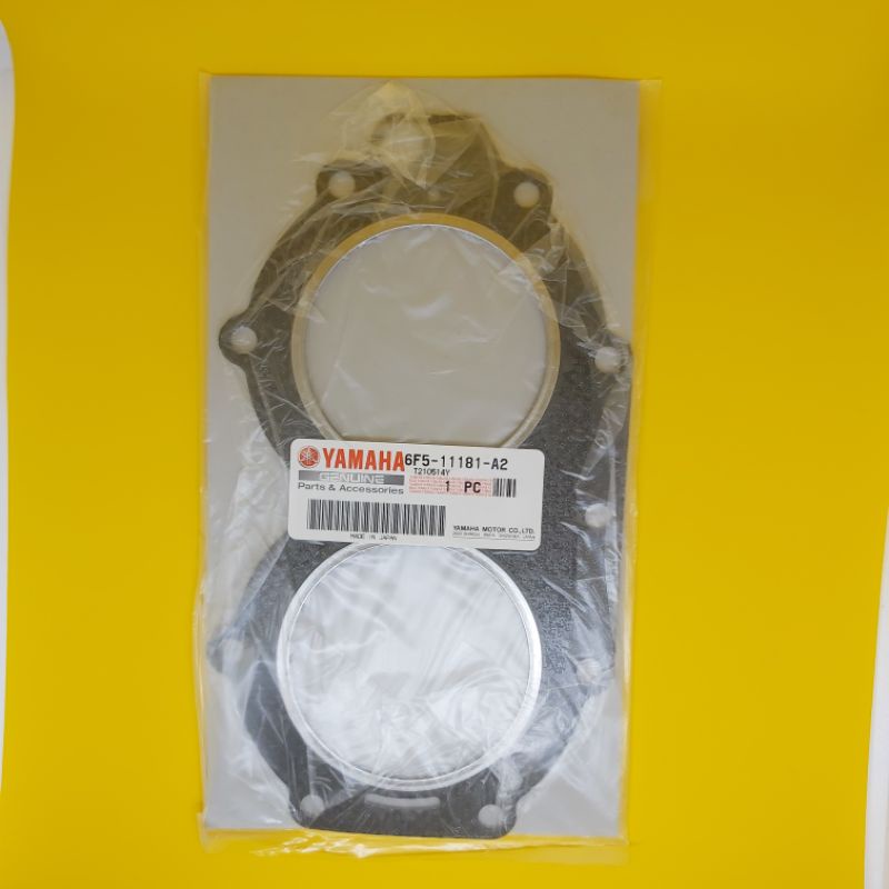 Gasket cylinder head / pak diksel 6F5-11181-A2 mesin tempel Yamaha 40pk. Asli