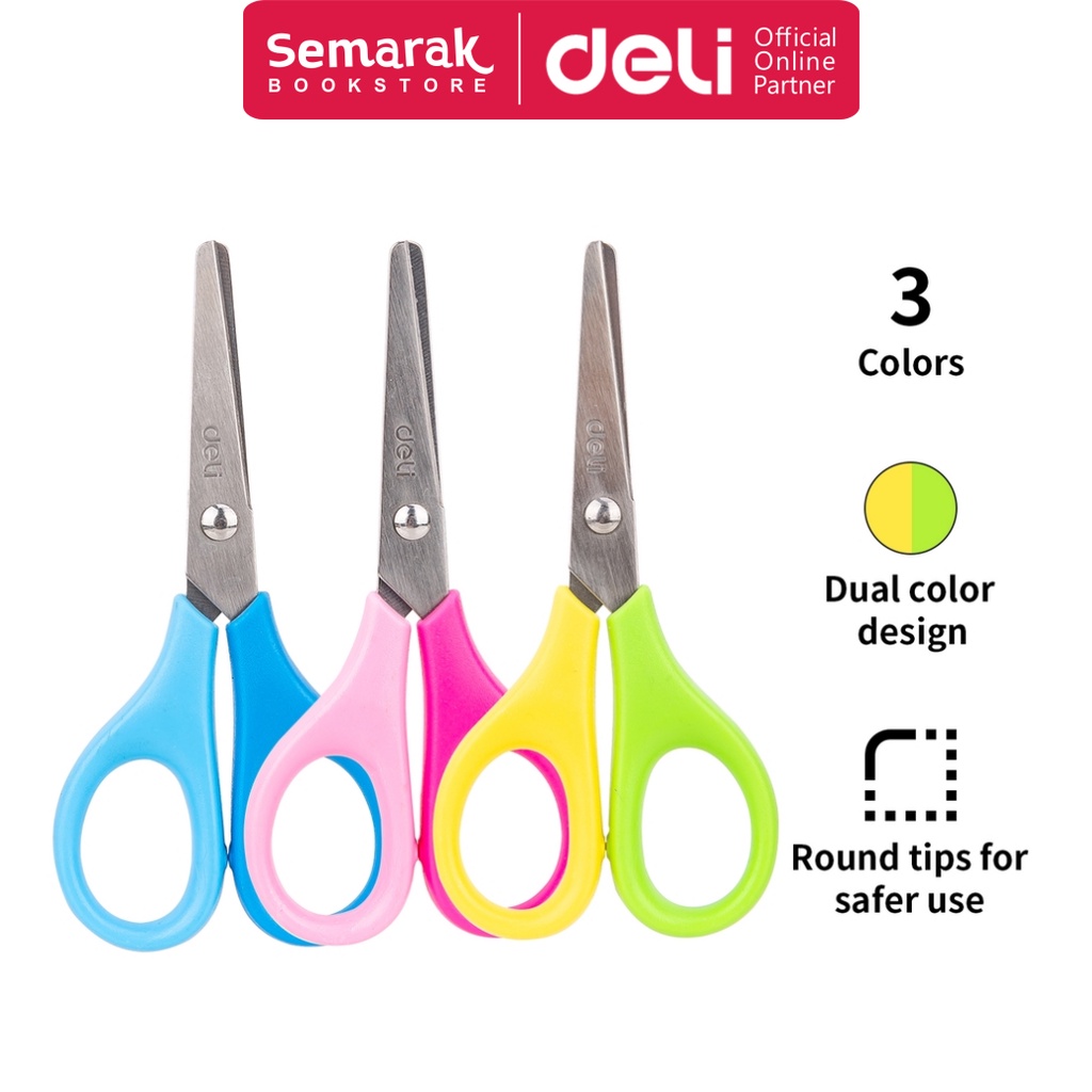 

Deli D60100 Scissors Magic Zoo Gunting Sekolah Dual Color - Pink / Blue / Green-Yellow