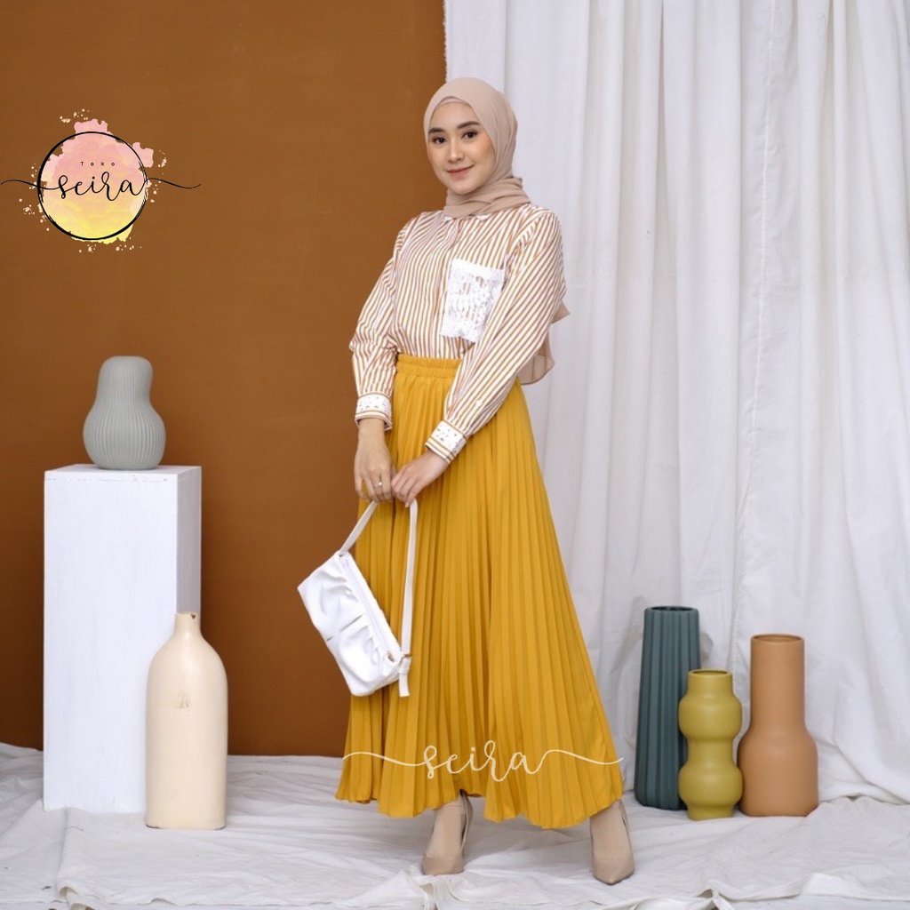 [BISA COD] Rok Plisket Jumbo