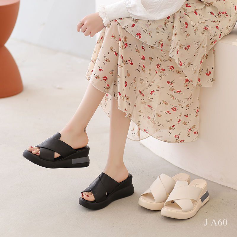 ANELA LYNE SANDAL FASHION SLOP WEDGES DEON ANE9566 ORIGINAL