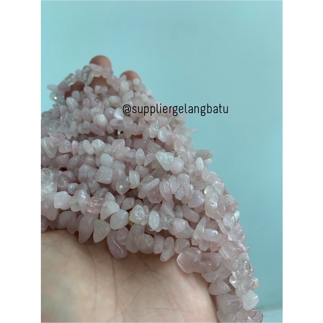 kerikil Batu alam ROSE QUARTZ 1cm kuarsa pink kalimantan pilihan akik