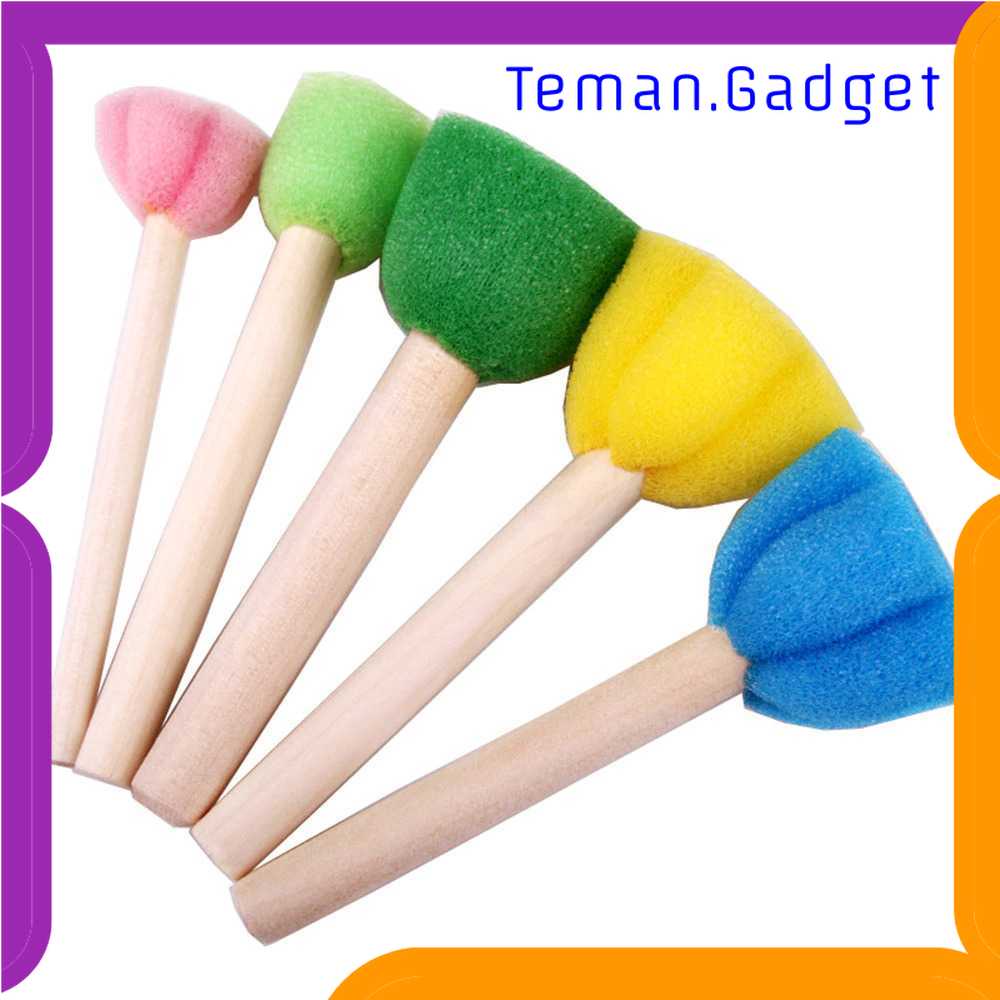 TG-MA FoxMind Mainan Anak Sponge Stamp Flower Brush 5 PCS - F697