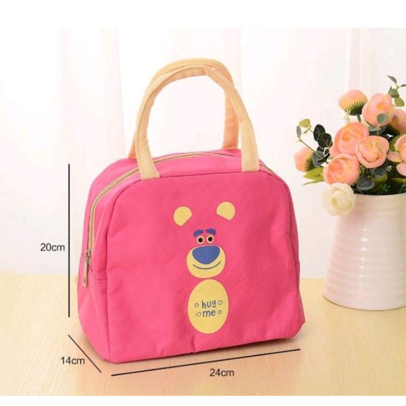 Tas Bekal Tas Lunch Bag Lucu gambar Wajah Karakter  Tas Insulation Bag