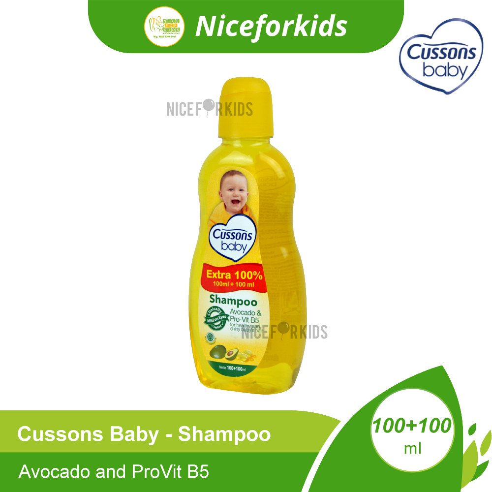 Cussons Baby Shampoo Avocado 100+100ml / Shampo Bayi 100+100ml