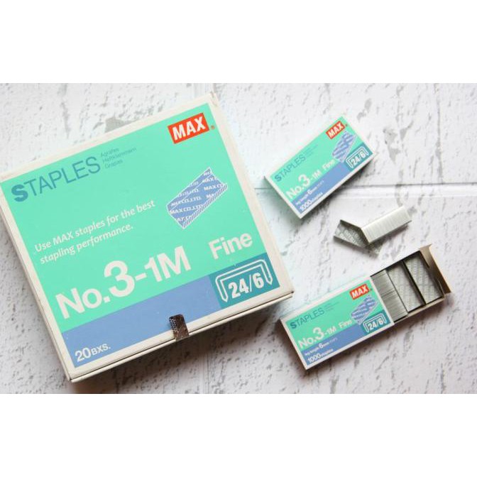 

Sale!!! Isi Staples Besar No. 3 Max ( Isi 20 Box Kecil ) Trendi