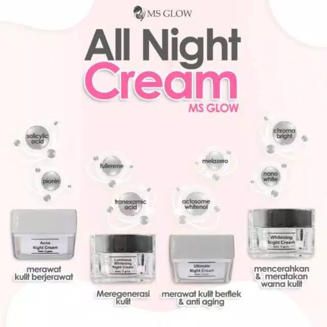 NIGHT CREAM MS GLOW / CREAM MALAM MS GLOW