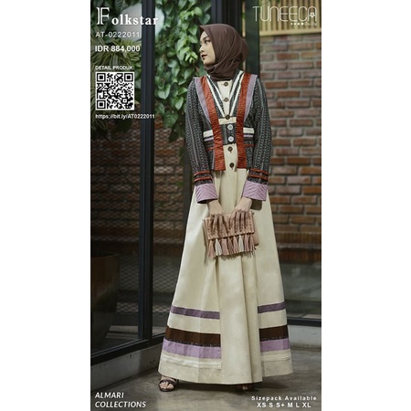 Almari Tuneeca AT-0222011 Arcadia Diskon Sale Promo Gamis Long Dress