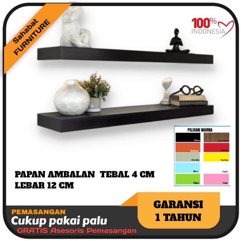 RAK Dinding ambalan  Tebal 4 cm panjang 60 cm