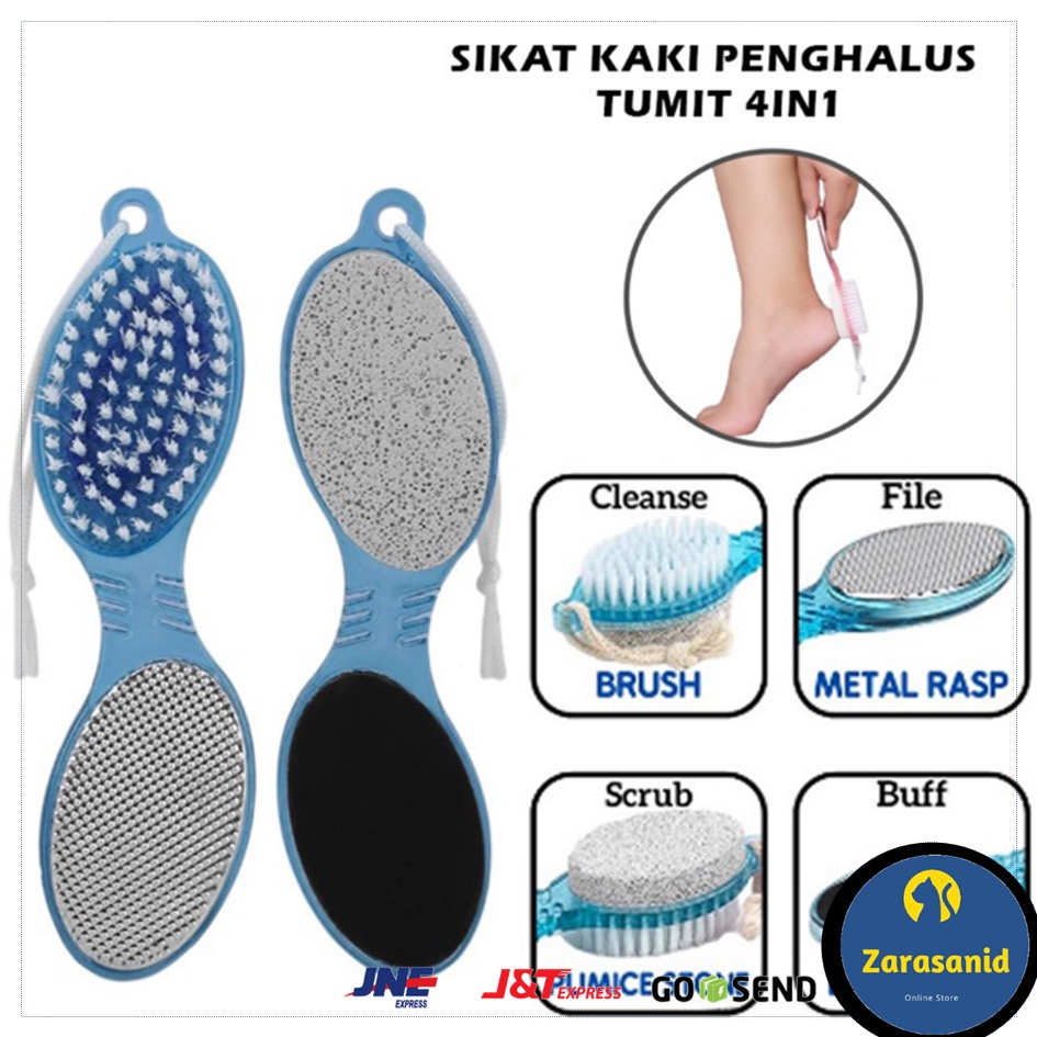 Pedicure Paddle Brush 4 Step Sikat Kaki Penghalus Tumit Kapalan 4in1 Praktis