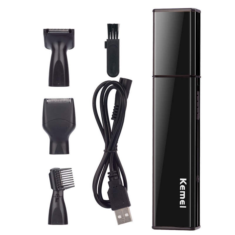 

CkeyiN Alat Shaver/Cukur Bulu Alis/Jenggot/Kumis/Jambang/Hidung/Telinga Elektrik Rechargeable USB 4in1 RCS282