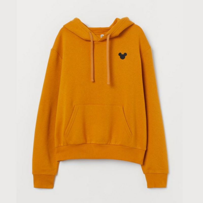 S - XXXXXL(6XL) Hoodie Mickey Mouse Cute BIG SIZE Mustard Jumper Kuning Kunyit OVERSIZE Jaket Sweater Jumbo Unisex hnm