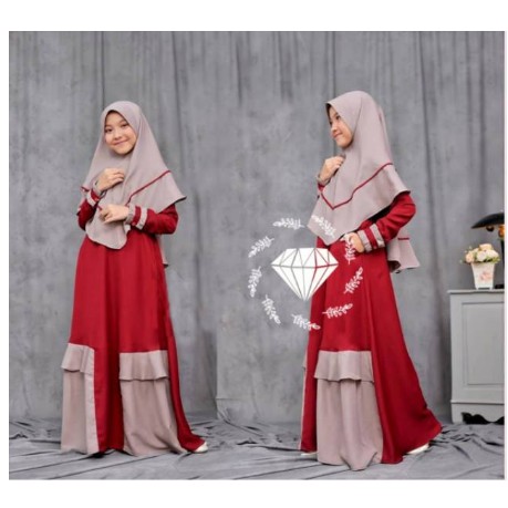 Baju Gamis Muslim Anak Murah Terbaru Usia Umur  9 10 11 Tahun Gamis Syari Anak Kekinian