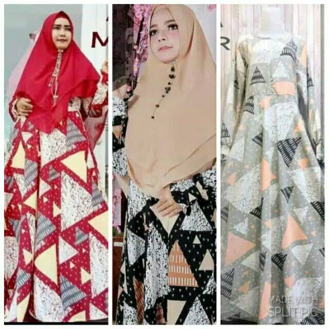 Gamis monalisa motif piramida / gamis monalisa premium piramid