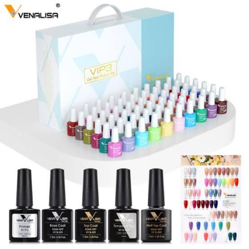 Venalisa 1 set 60 Warna Kutek Gel Polish / Gel Nail Polish 7.5ml Venalisa / Kutek UV Gel Venalisa