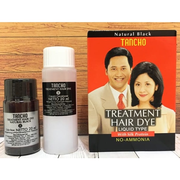 Tancho Treatment Hair Dye Semir Rambut Hitam 80ml / 40ml