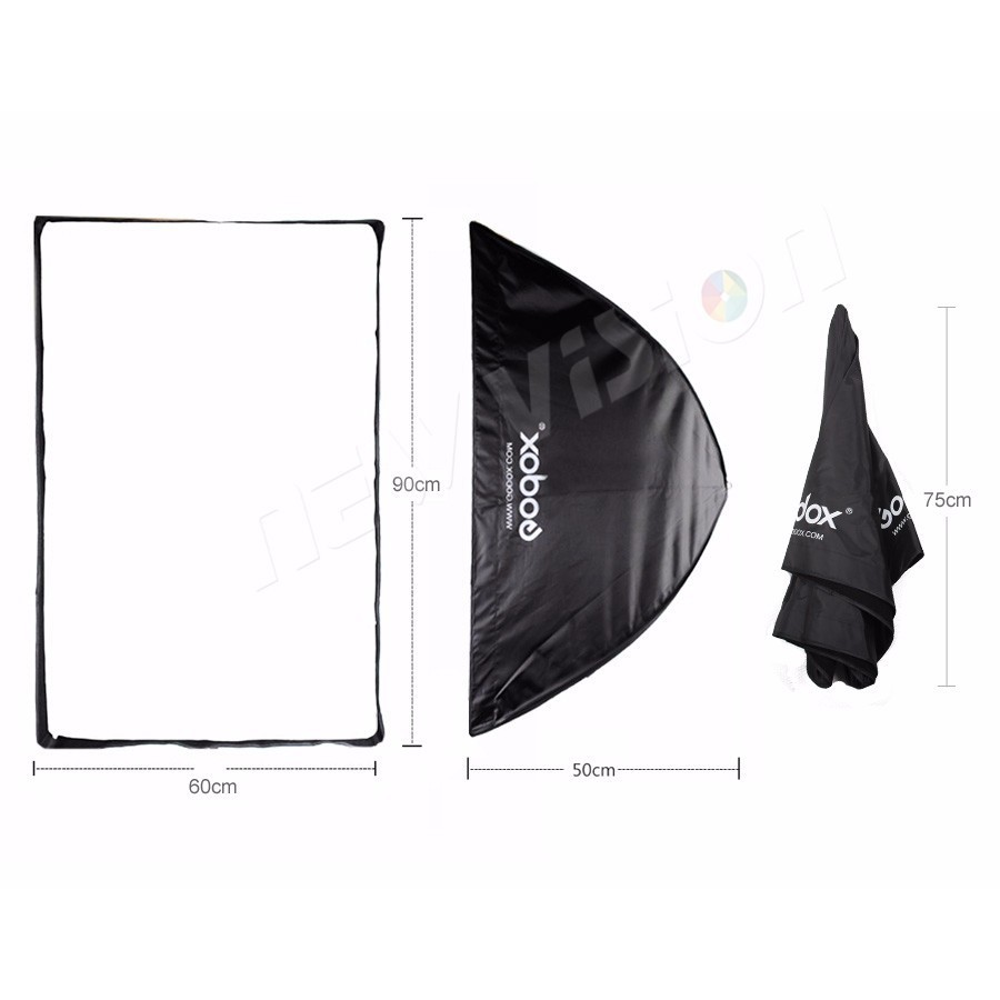 Payung Softbox Reflektor 60x90cm untuk Flash Speedlights - Black