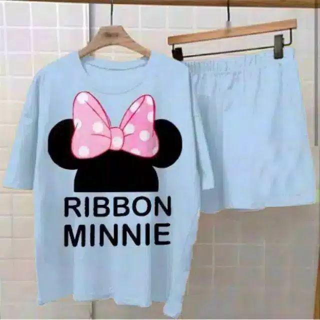 JAYA.Co Setelan RIBBON MINNIE Celana Pdk