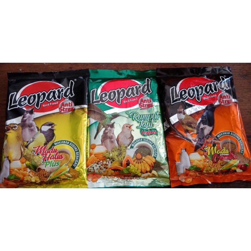 Leopard Anti stres madu halus/rumput laut/madu crumble