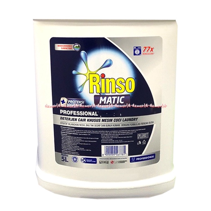 Rinso Matic 4.5L Liquid Detergent Detergen Cair Untuk Mesin Cuci Kemasan Jerigen Derigent Detergen Cair Khusus Mesin Cuci Laundry Rinso 4.5 Liter Rinsomatic Professional