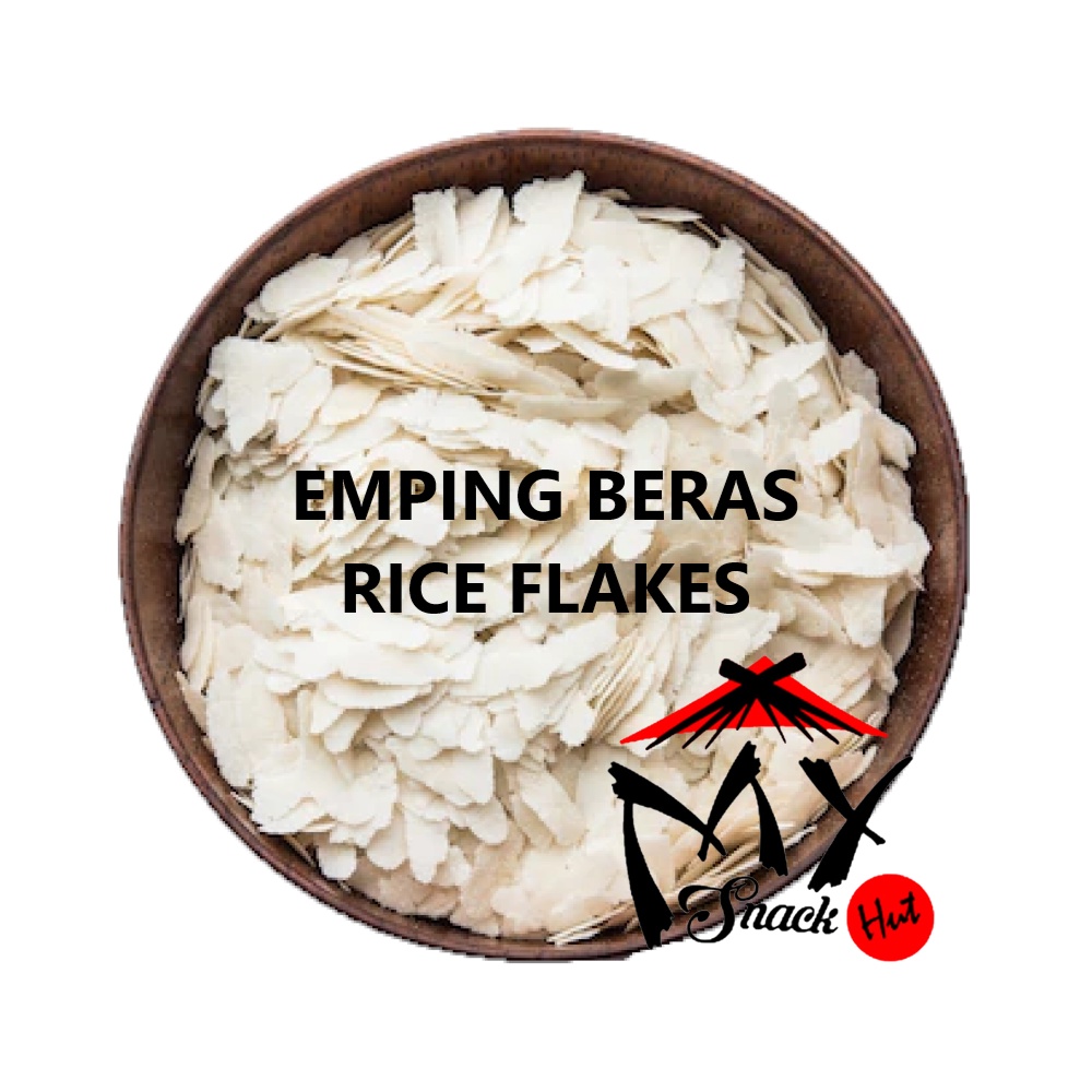 RICE FLAKES 100GR - EMPING BERAS TAWAR TIPIS - POHA AVAL BREUH PREMIUM FLATTERED RICE IMPORT INDIA