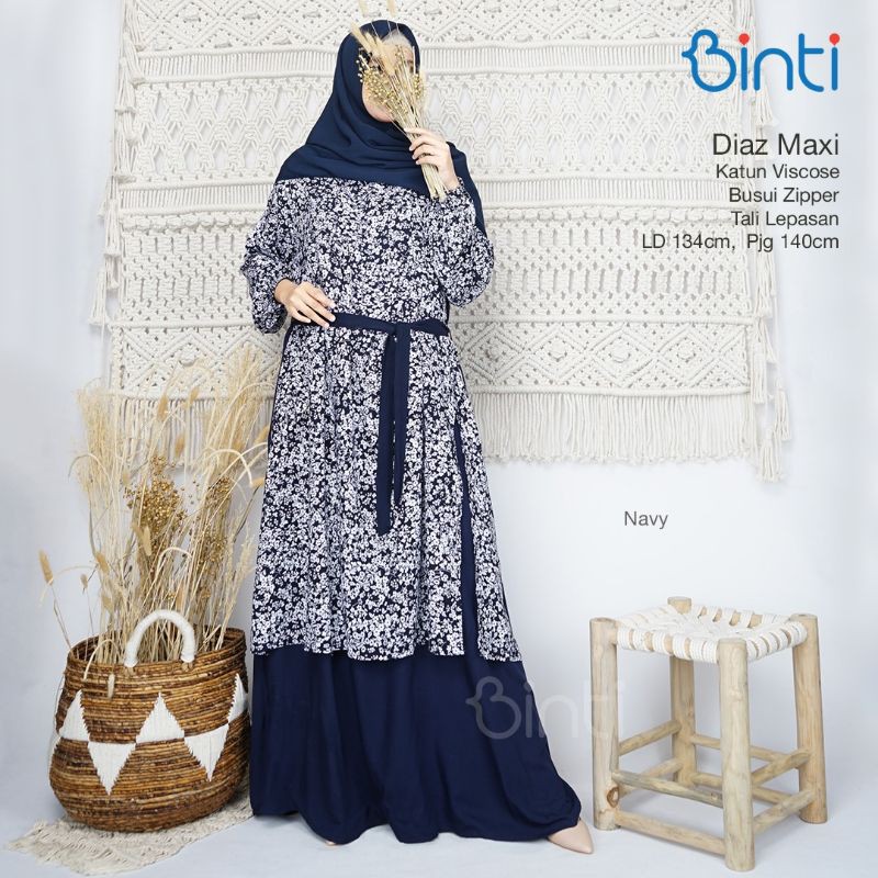 diaz maxi jumbo besar gamis adem ld 134cm ori binti