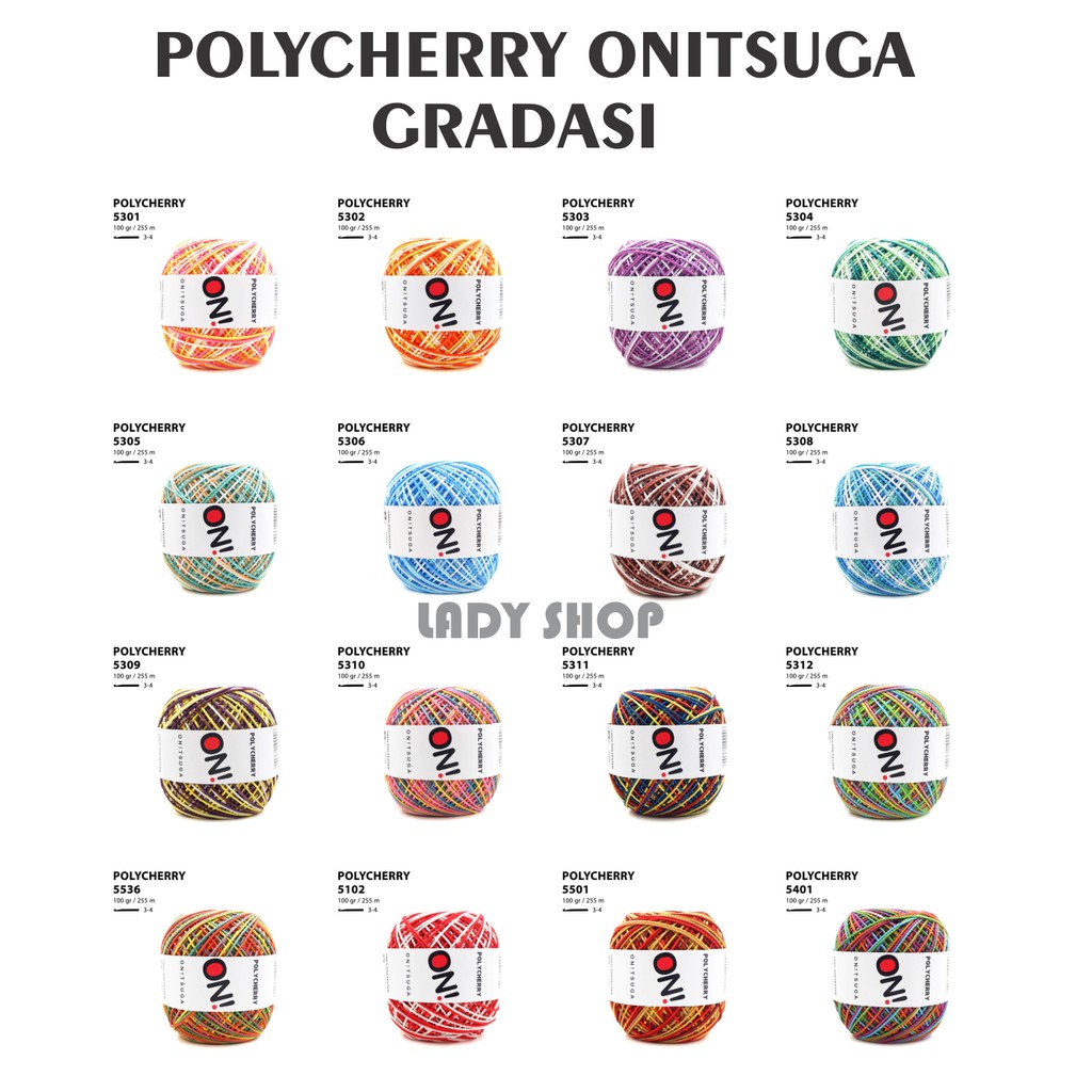 BENANG RAJUT POLYCHERRY ONITSUGA SEMBUR