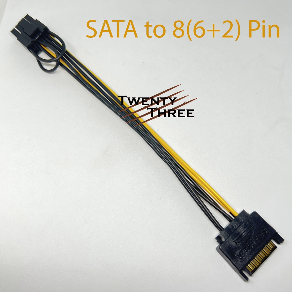 Kabel sata to 8 pin pcie konverter gpu vga mining cable adapter power