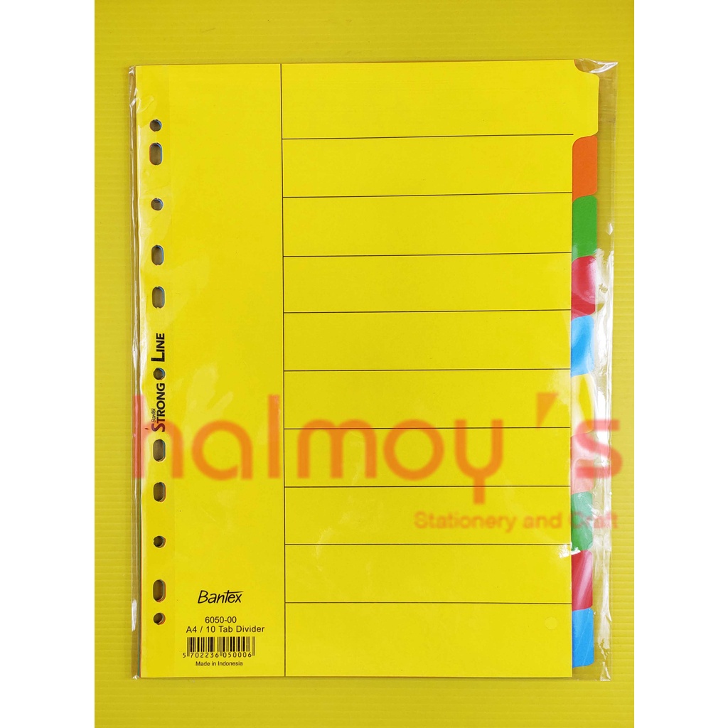 

DIVIDER / PEMBATAS ODNER KERTAS BANTEX 6050 - 00
