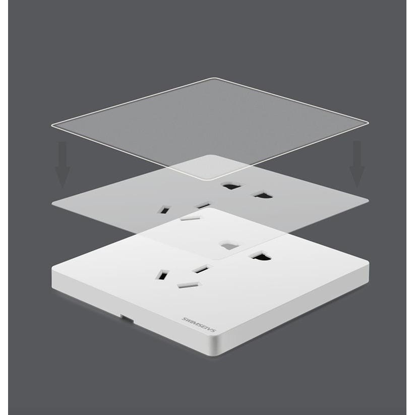 Saklar / Sakelar Lampu Putih White 1/2/3 Gang Electrical Switch Stop kontak USB